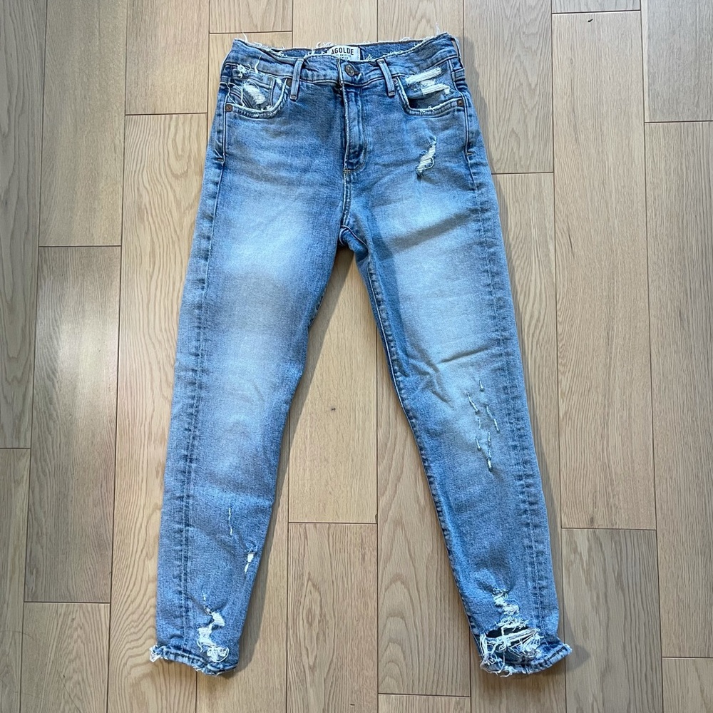 AGOLDE - skinny jeans blue stretch 25